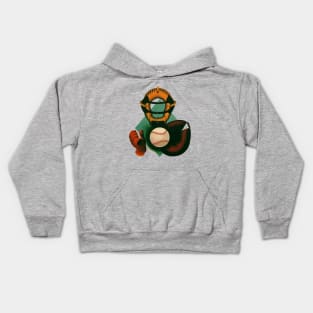 Vintage Baseball Catcher Kids Hoodie